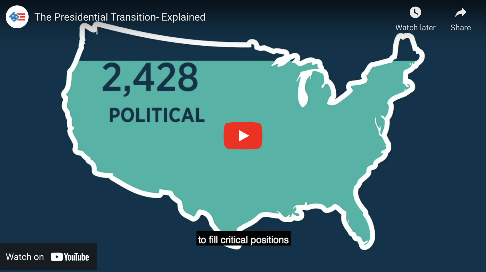 The Presidential Transition Explained • Partnership for Public Service