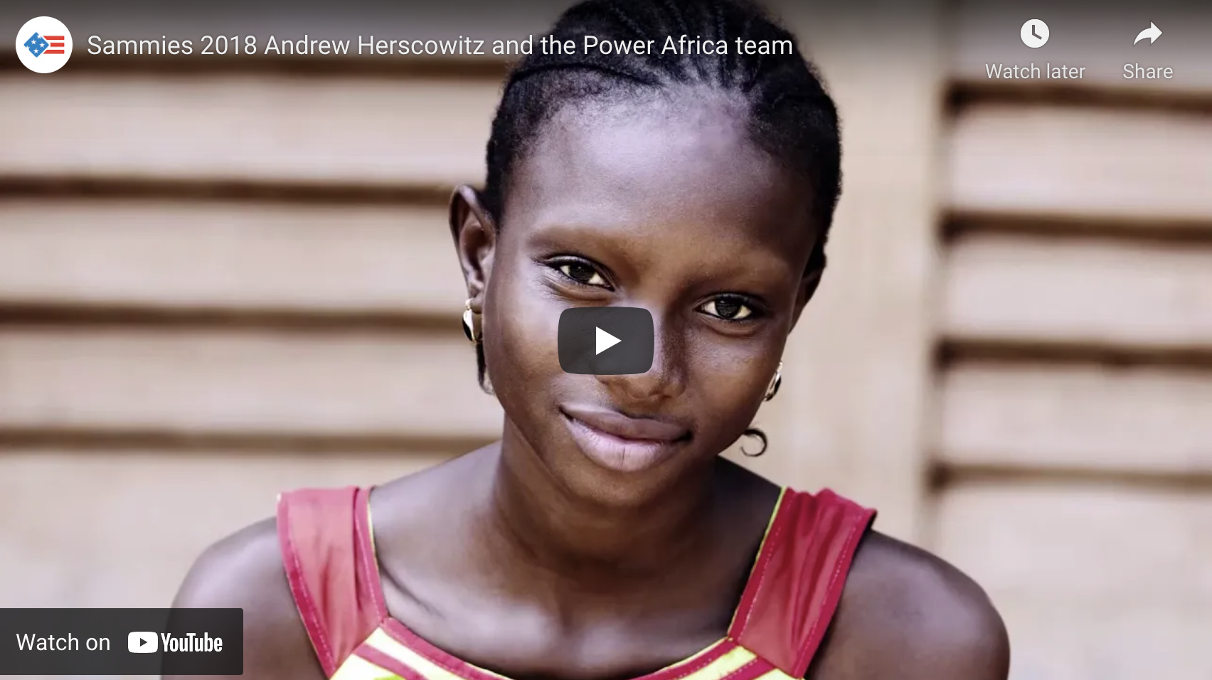 Sammies 2018 Andrew Herscowitz And The Power Africa Team • Partnership 