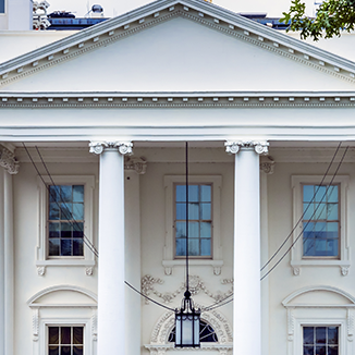 Close up of the White House